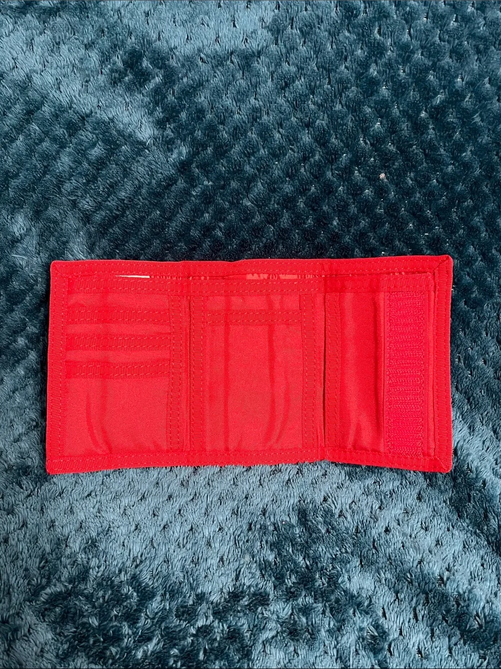Nike Red Tri-Fold Wallet with White Swoosh